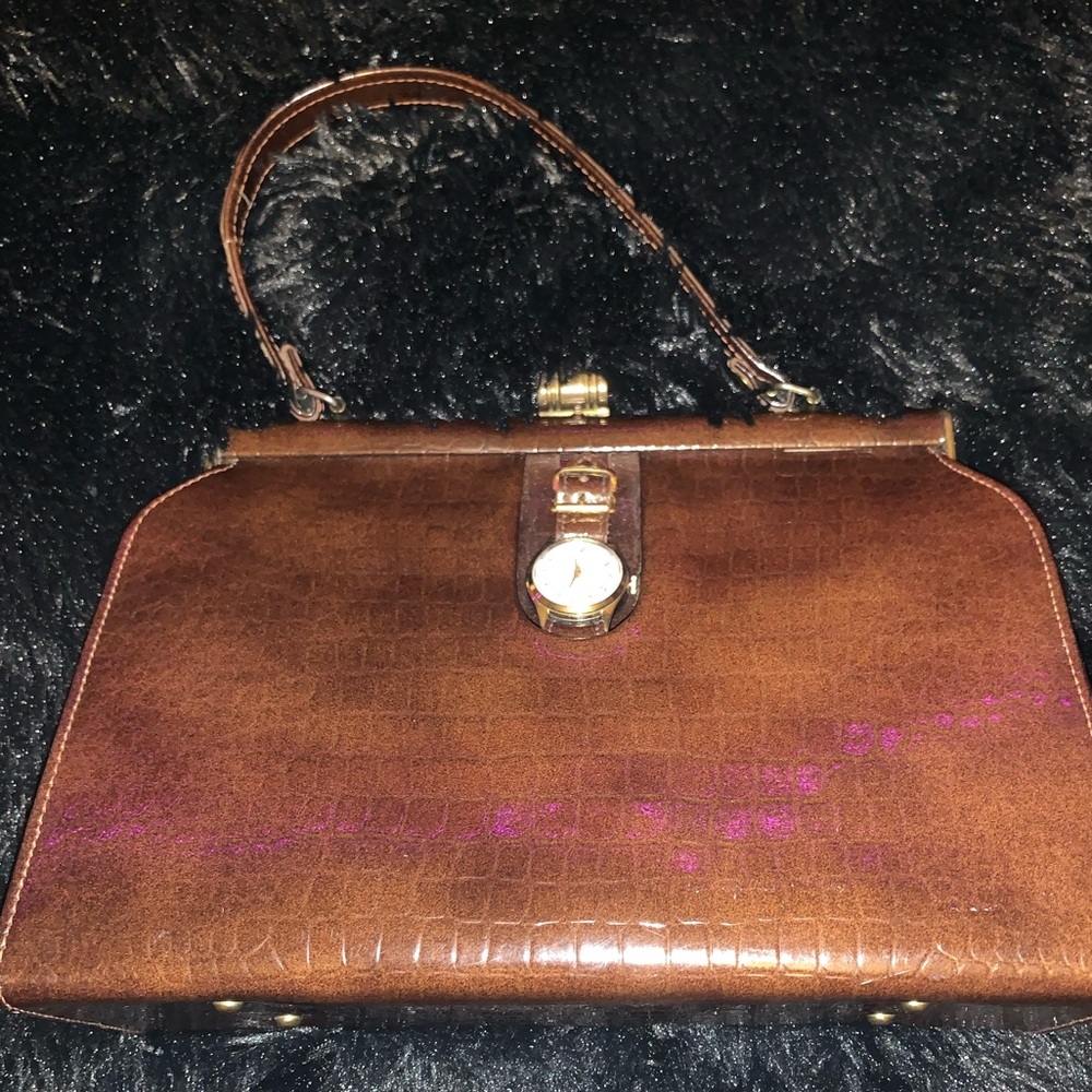 RARE Purse with clock